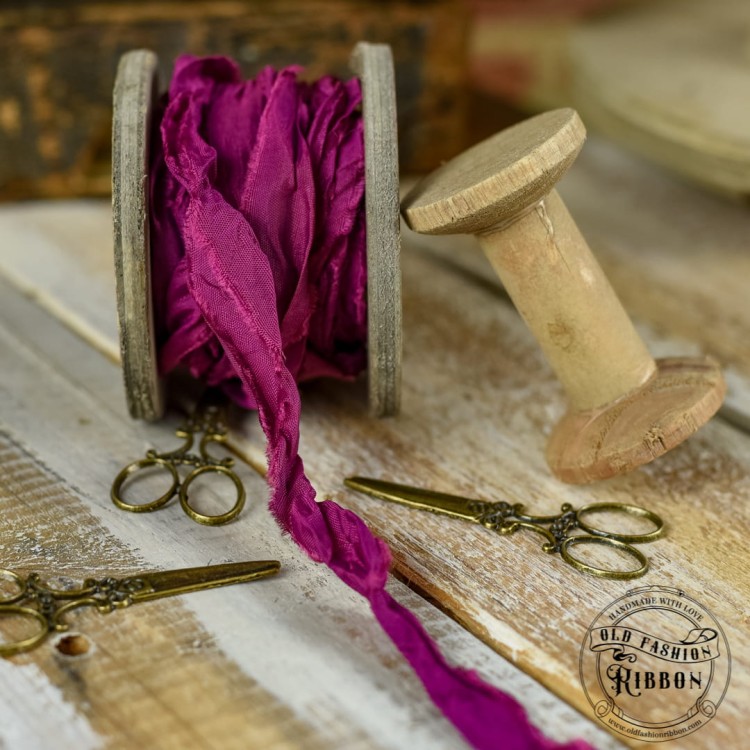 Old Fashion - wstążki w stylu vintage CIEMNE WINOGRONO