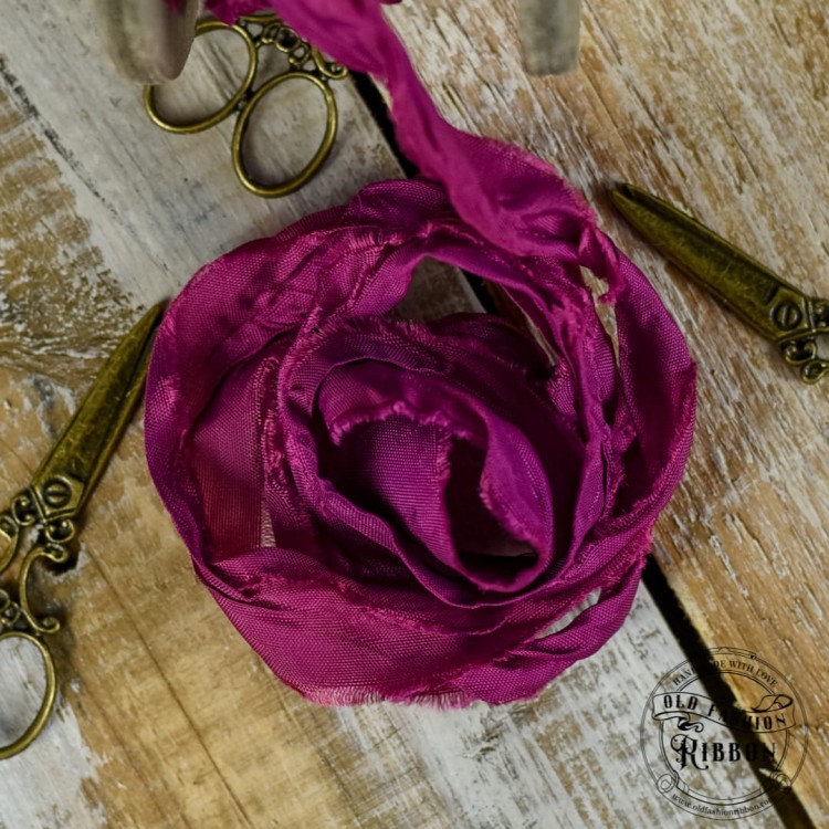 Old Fashion - wstążki w stylu vintage CIEMNE WINOGRONO