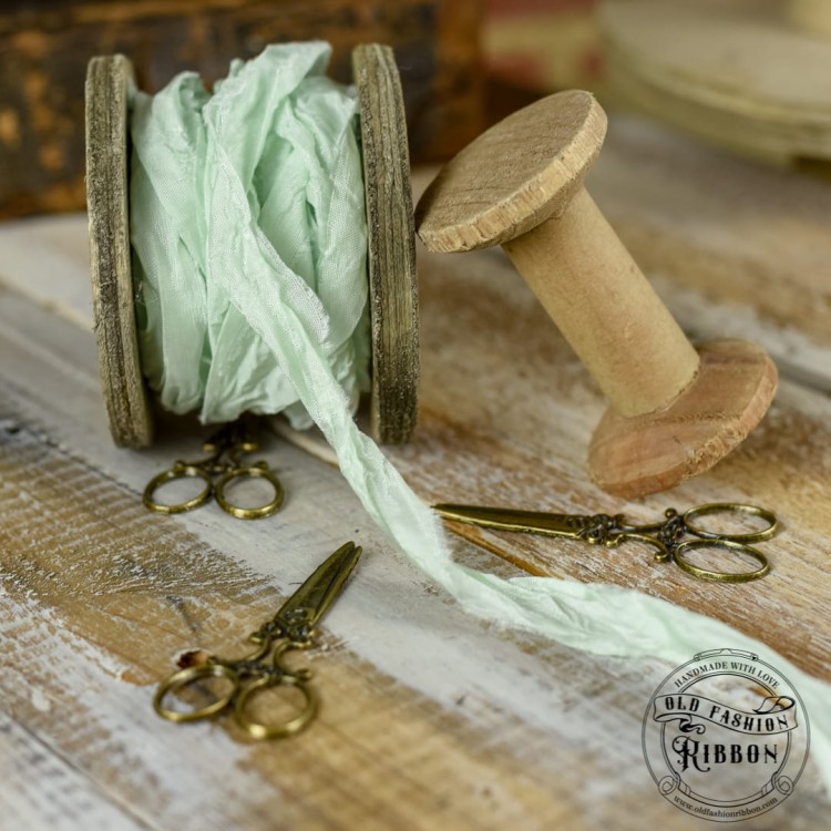 Old Fashion - wstążki w stylu vintage JASNA MIĘTA