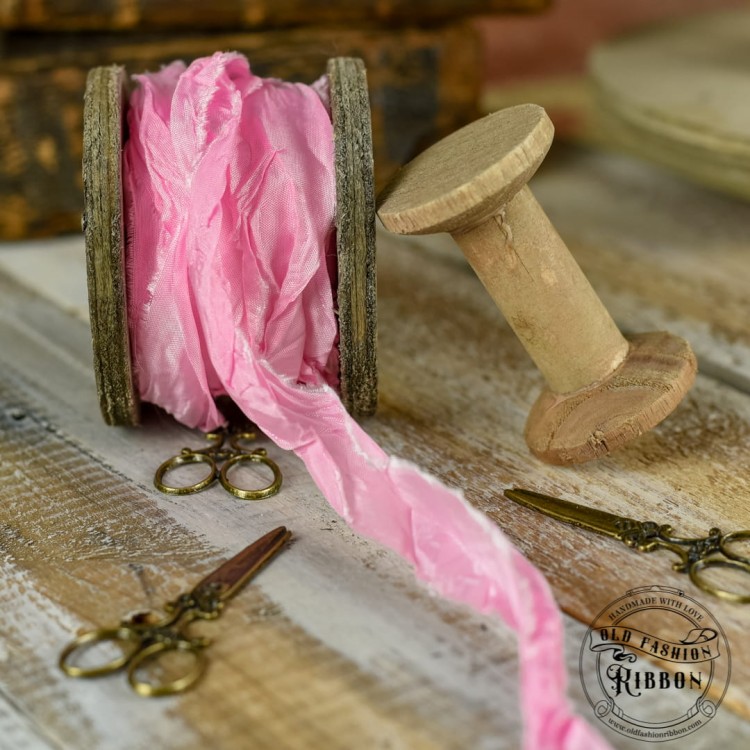 Old Fashion - wstążki w stylu vintage CUKIERKOWY RÓŻ
