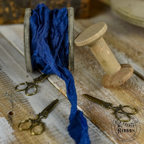Old Fashion - wstążki w stylu vintage CIEMNA NIEBIESKA