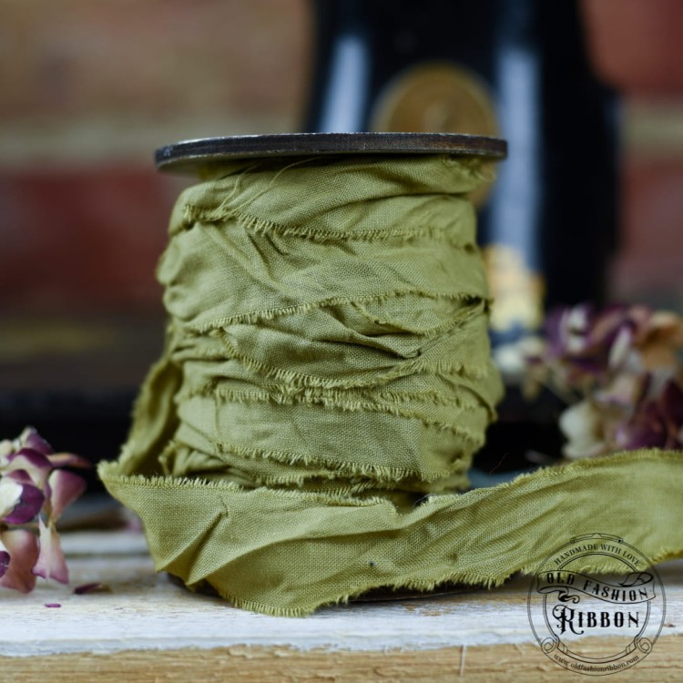 oldfashionribbon-lniane-ciemna-oliwka