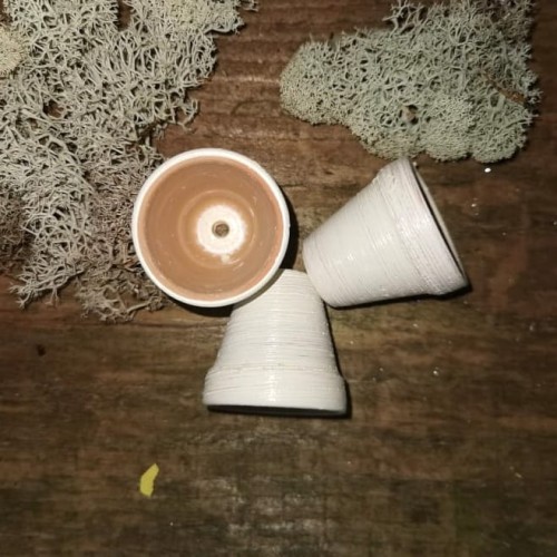 mini doniczki komplet 3 sztuki kremowe