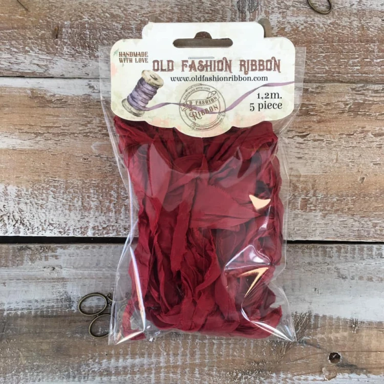 Old Fashion Ribbon - zestaw 5 sztuk ŚWIĄTECZNA CZERWIEŃ