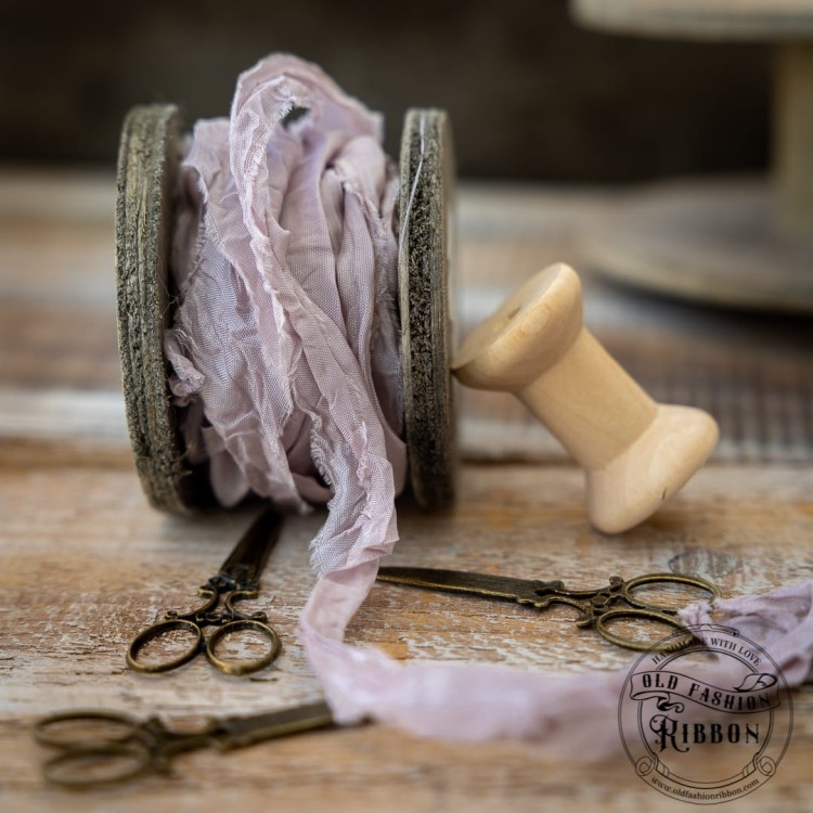 Old Fashion - wstążki w stylu vintage PERŁOWY RÓŻ