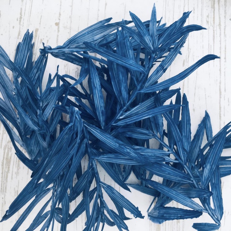 drobne gałązki patynowany niebieski -10sztuk