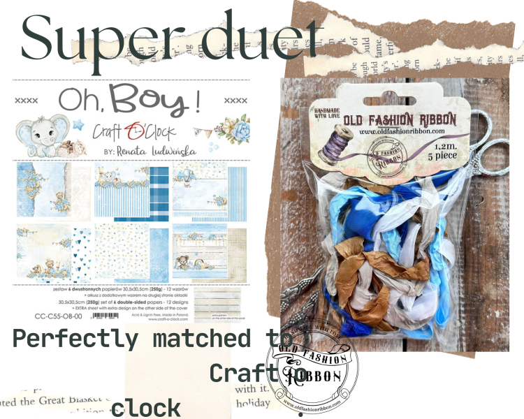 Old Fashion Ribbons 5 sztuk Craft o Clock