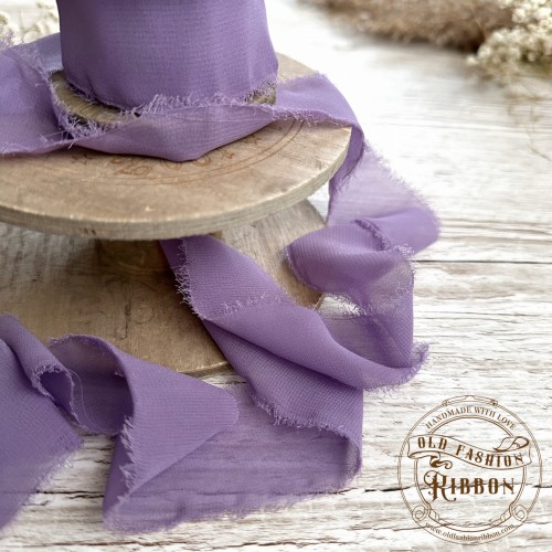 Wstążka szyfonowa rwana- fiolet