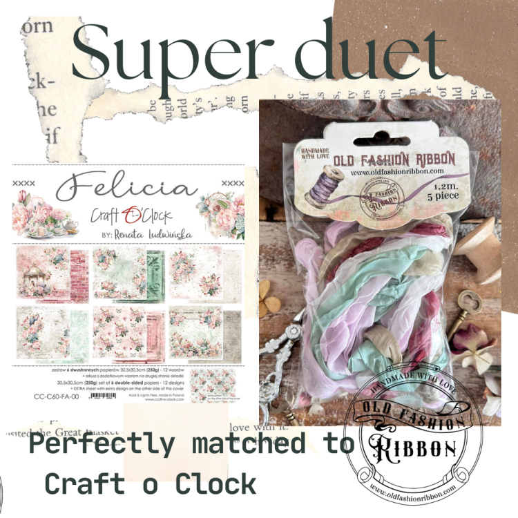 Old Fashion Ribbons 5 sztuk Craft o Clock