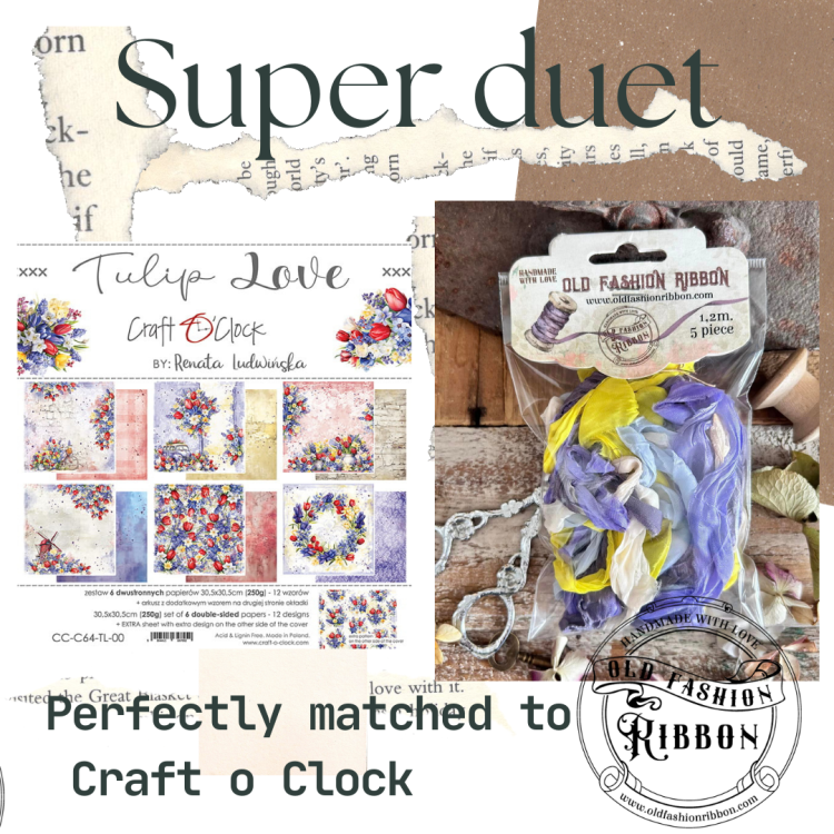 Old Fashion Ribbons 5 sztuk Craft o Clock