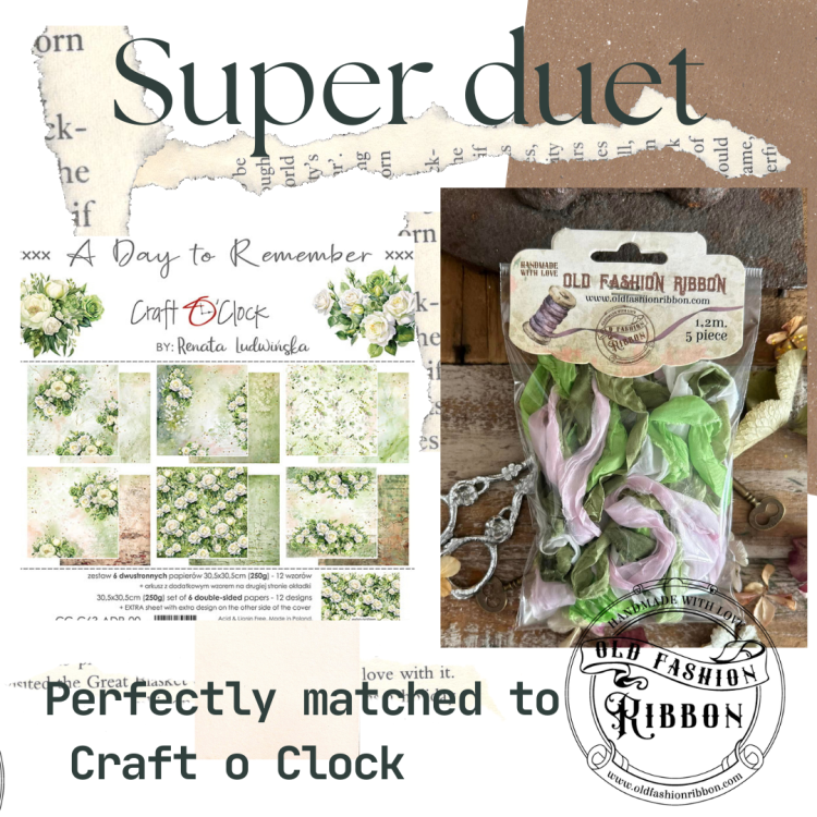 Old Fashion Ribbons 5 sztuk Craft o Clock