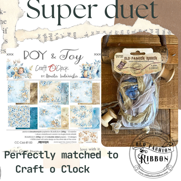 Old Fashion Ribbons 5 sztuk Craft o Clock