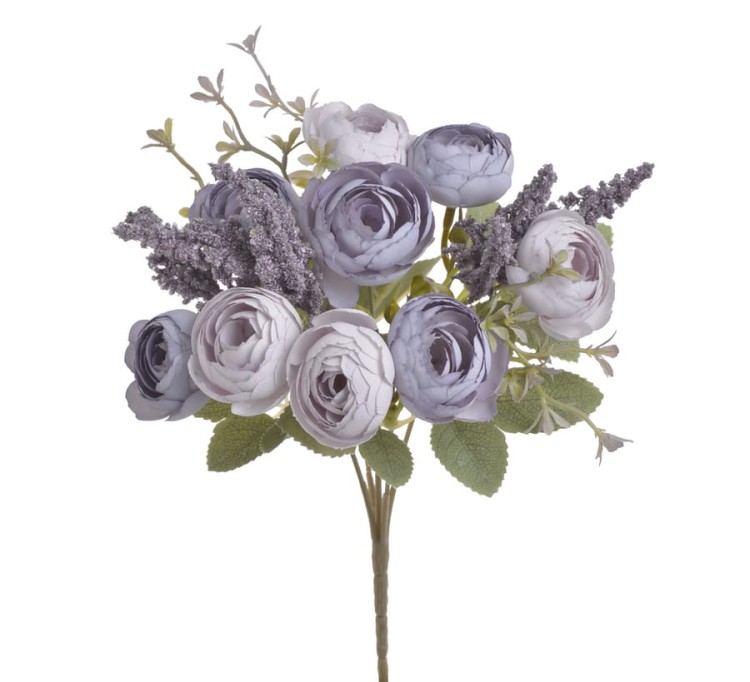 Bukiecik drobna camelia -23 cm fiolet