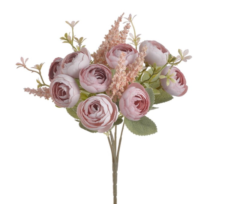 Bukiecik drobna camelia -23 cm róż