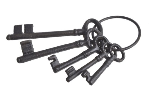 Dekoracyjne żeliwne klucze duże