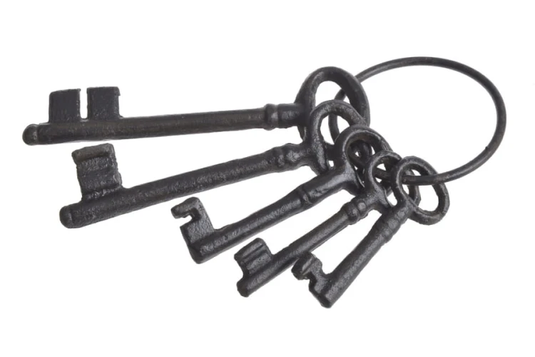 Dekoracyjne żeliwne klucze duże