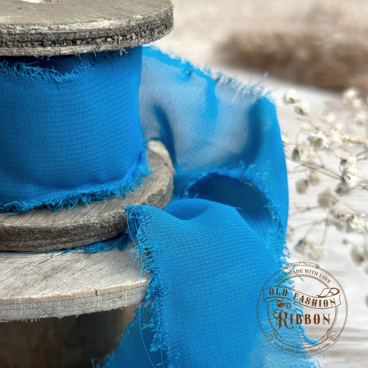 Wstążka szyfonowa rwana - chaber