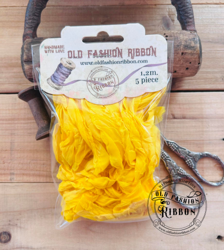 Old Fashion Ribbon - zestaw 5 sztuk CIEMNY ŻÓŁTY