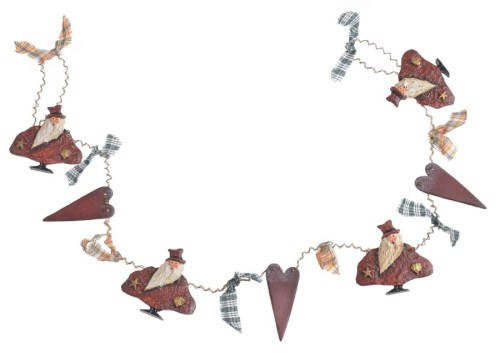 Girlanda mikołaje, serca 100cm