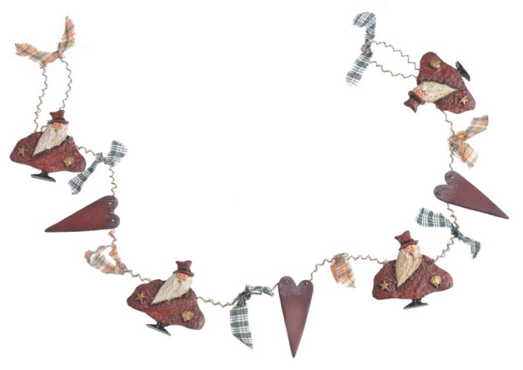 Girlanda mikołaje, serca 100cm