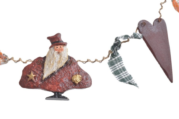 Girlanda mikołaje, serca 100cm