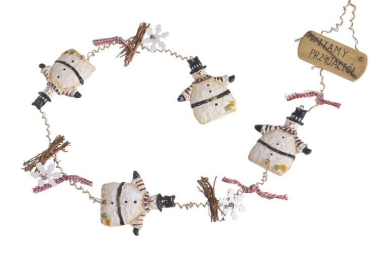 Girlanda bałwanki , serca 100cm