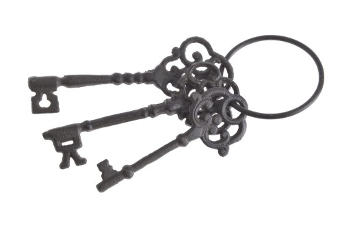 Dekoracyjne żeliwne klucze ozdobne