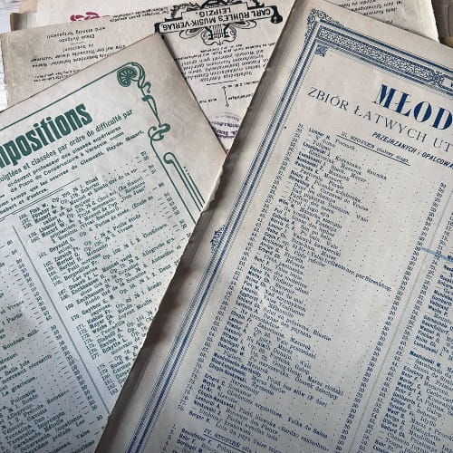 Zestaw starych nut - 25 kartek