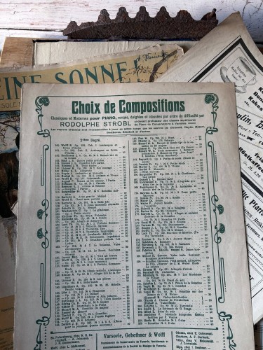 Zestaw starych nut - 25 kartek