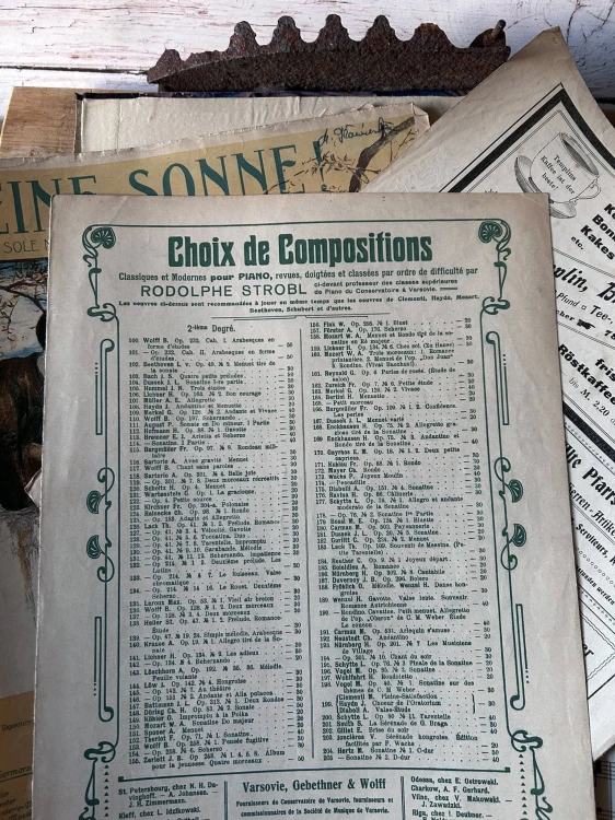 Zestaw starych nut - 25 kartek