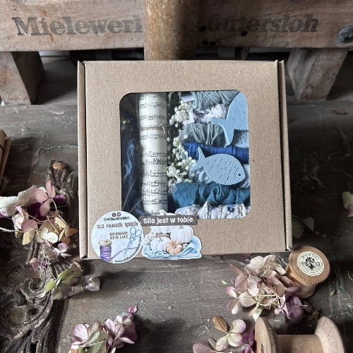 pudełko z gnieciuszkami - VINTAGE LEN