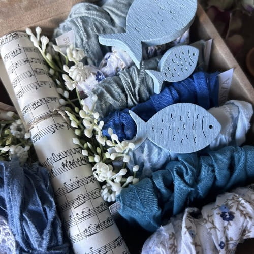 pudełko z gnieciuszkami - VINTAGE LEN