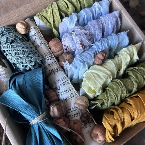 pudełko z gnieciuszkami - VINTAGE LEN