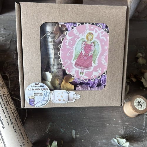 pudełko z gnieciuszkami - VINTAGE LEN