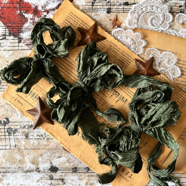 Kokardy Old Fashion Ribbon – ciemna olivka