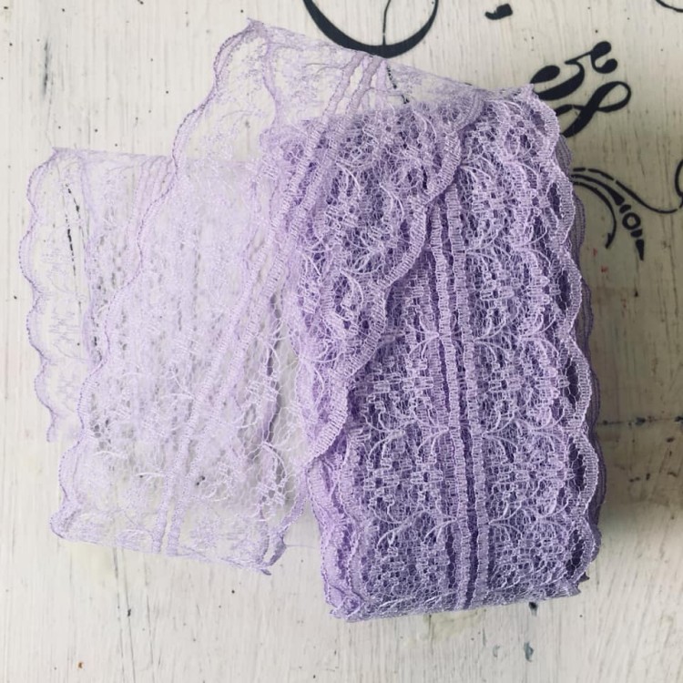 Koronka tiulowa fioletowa 4 cm  1 metr